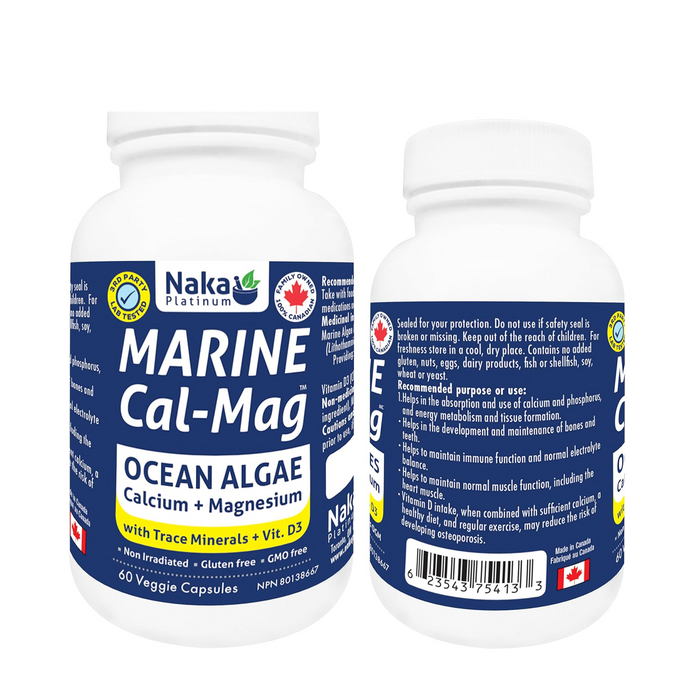 Naka Platinum | Marine Ocean Algae Cal-Mag Vegetarian Capsules