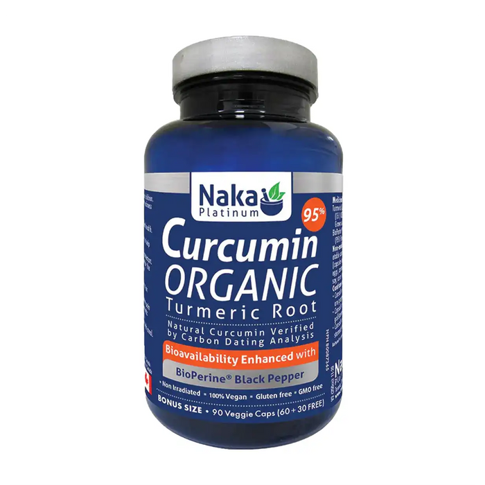 Naka Platinum | Organic Curcumin & Bioperine Black Pepper Vegetarian Capsules