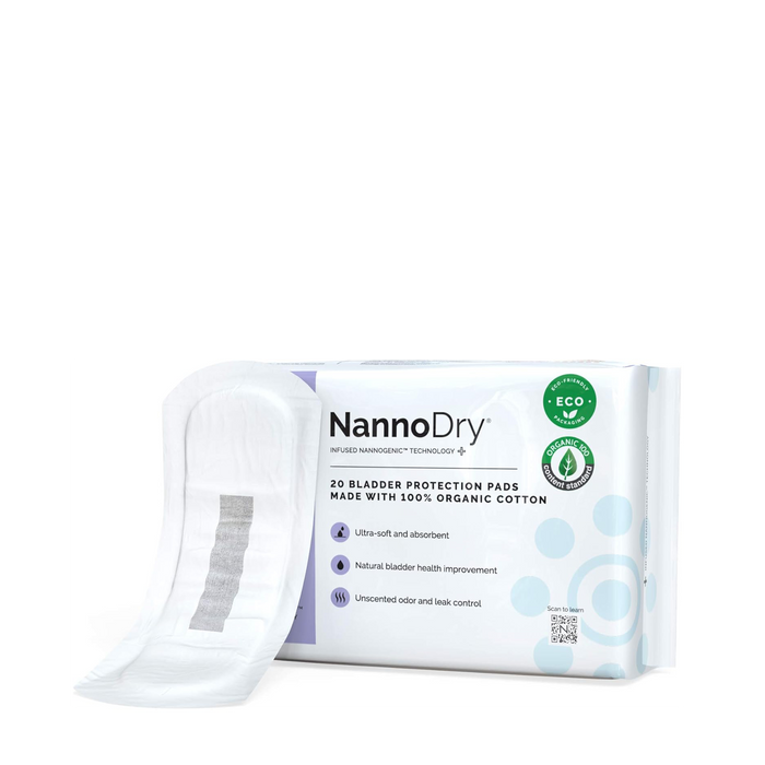 NannoDry | Regular Absorbency Unisex Incontinence Pads 20-Count