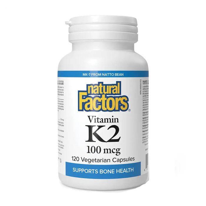 Natural Factors | Vitamin K2 MK7 100mcg Vegetarian Capsules