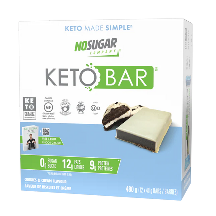 No Sugar Company | Cookies & Cookies Keto Bar Box (12x40g) Net Wt. 480g