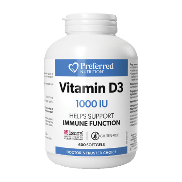 Preferred Nutrition | Vitamin D3 1000IU Softgels