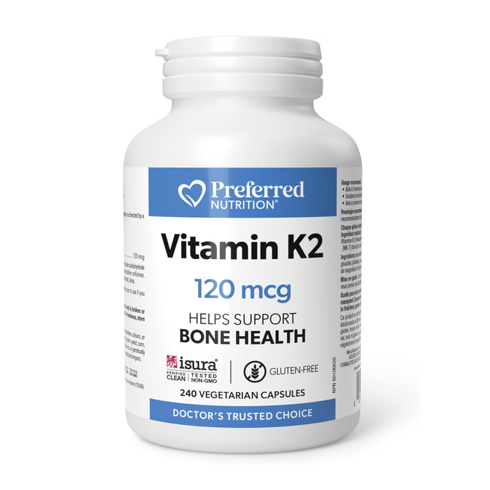 Preferred Nutrition | Vitamin K2 120mcg Vegetarian Capsules 240's