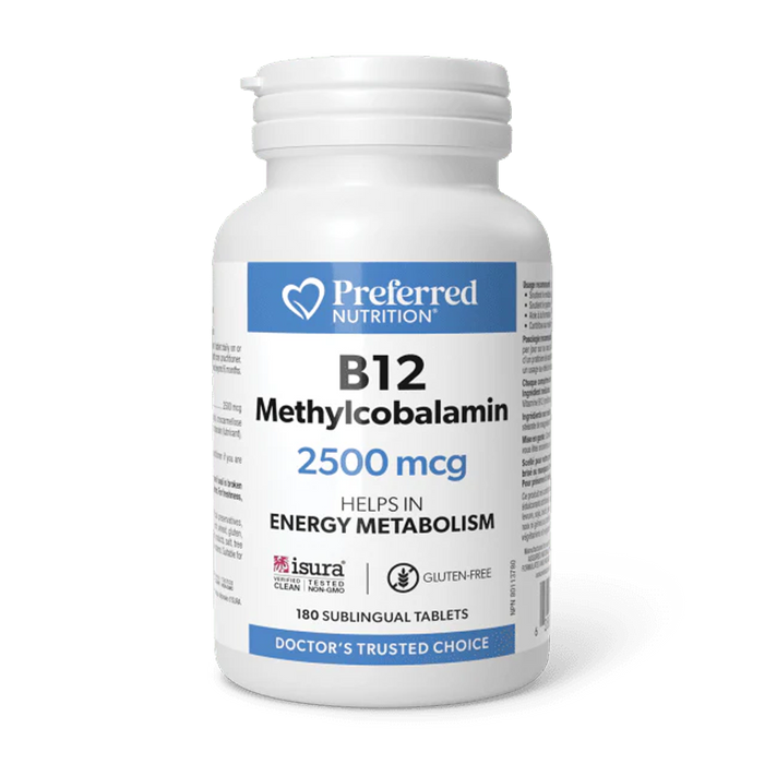 Preferred Nutrition | Vitamin B12 Methylcobalamin 2500mcg Sublingual Tablets