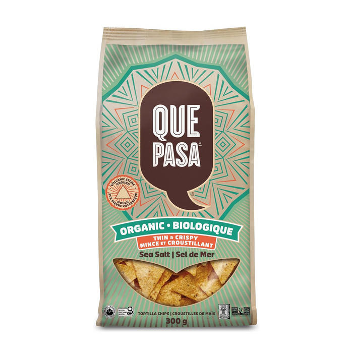 Que Pasa | Organic Thin & Crispy Tortilla Chips Sea Salt 300g