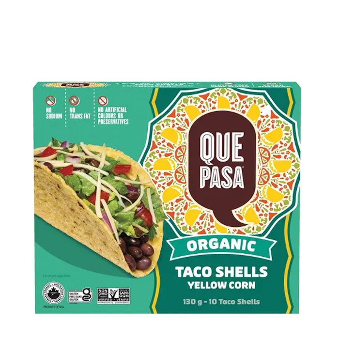 Que Pasa | Organic Yellow Corn Taco Shells 10pk