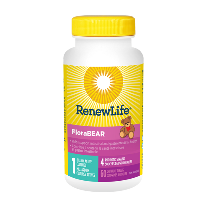 Renew Life | FloraBEAR 1 Billion Probiotic Chewable Tablets