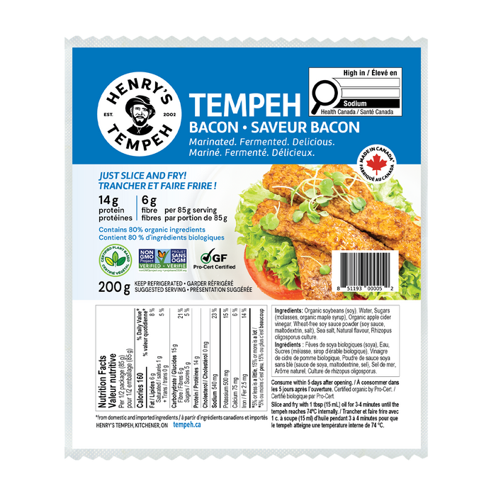 Henry's Tempeh | Tempeh Bacon 200g