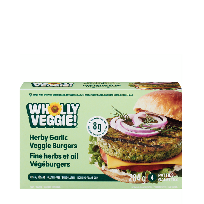 Wholly Veggie | Herby Garlic Veggie Burgers 284g
