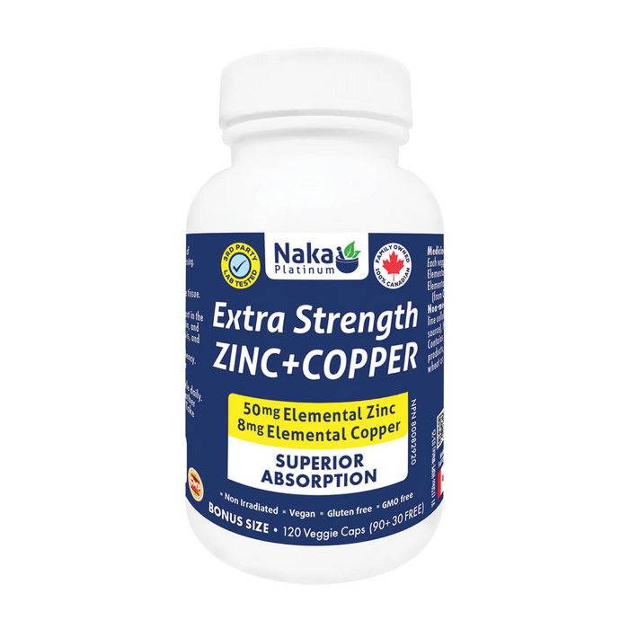 Naka Platinum | Zinc & Copper Veggie Caps 120's