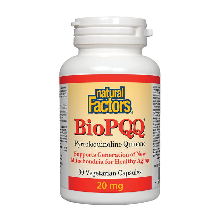Natural Factors | BioPQQ 20mg Pyrroloqyinoline Quinone Vegetarian Capsules