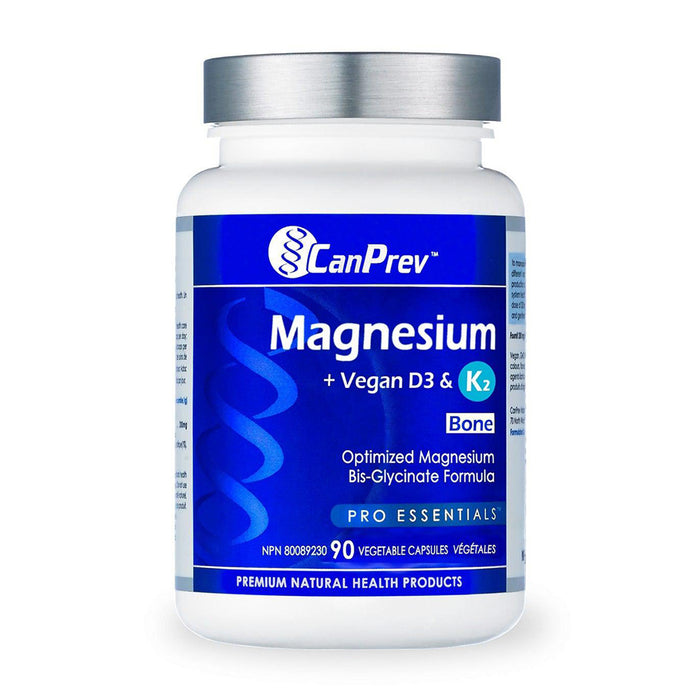 CanPrev | Magnesium+ Vegan Vitamin D3 & Vit K2 Vegetarian Capsules