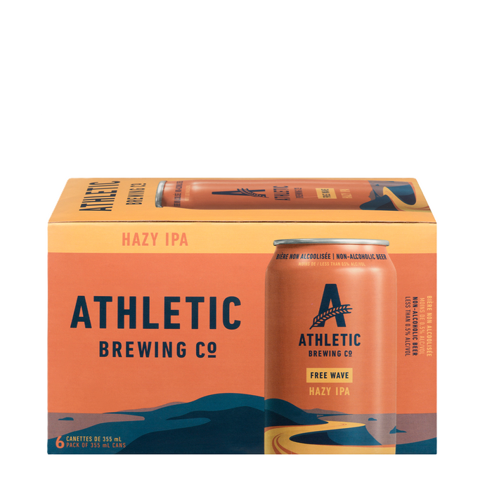 Athletic Brewing Co | Free Wave Hazy IPA Non-Alcoholic Beer 6x355ml