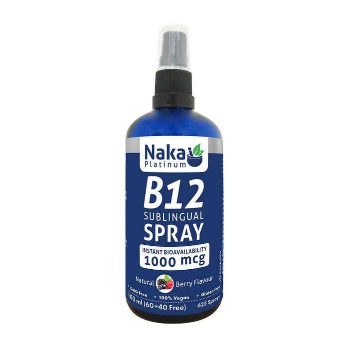 Naka Platinum | B12 1000mcg Berry Flavour Sublingual Spray