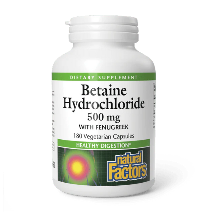 Natural Factors | Betaine Hydrochloride With Fenugreek Vegetarian Capsules