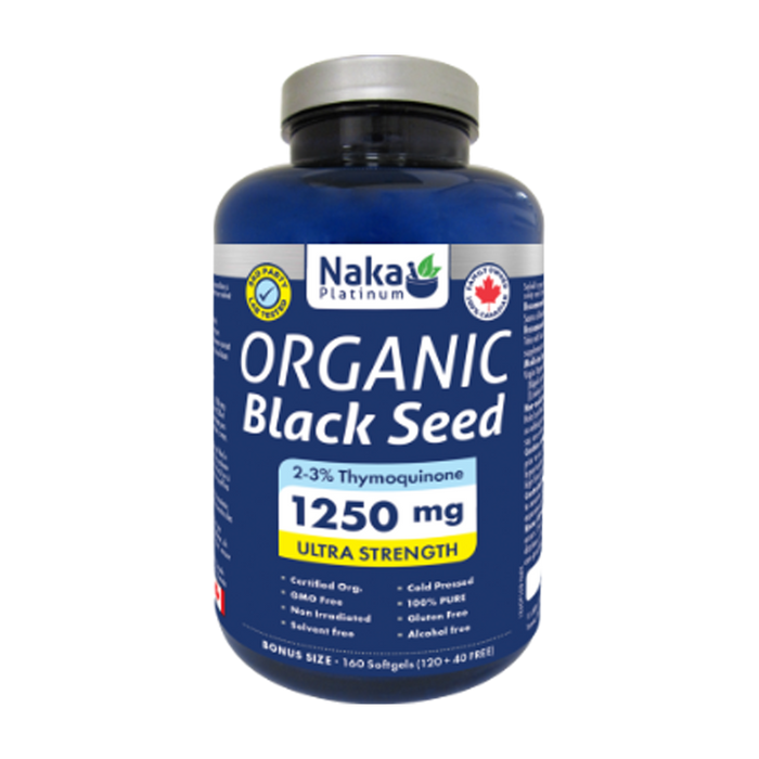 Naka Platinum | Organic Black Seed 1250mg Softgels