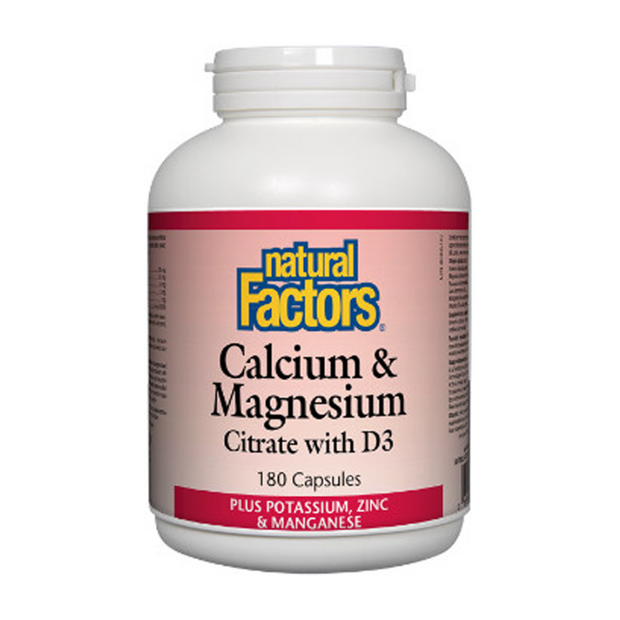 Natural Factors | Calcium & Magnesium 2:1 Plus Vitamin D3 Capsules