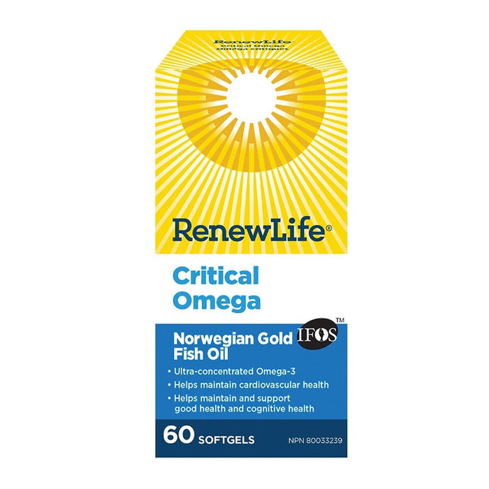 Renew Life | Super Critical Omega Norwegian Gold Fish Oil 60 Softgels