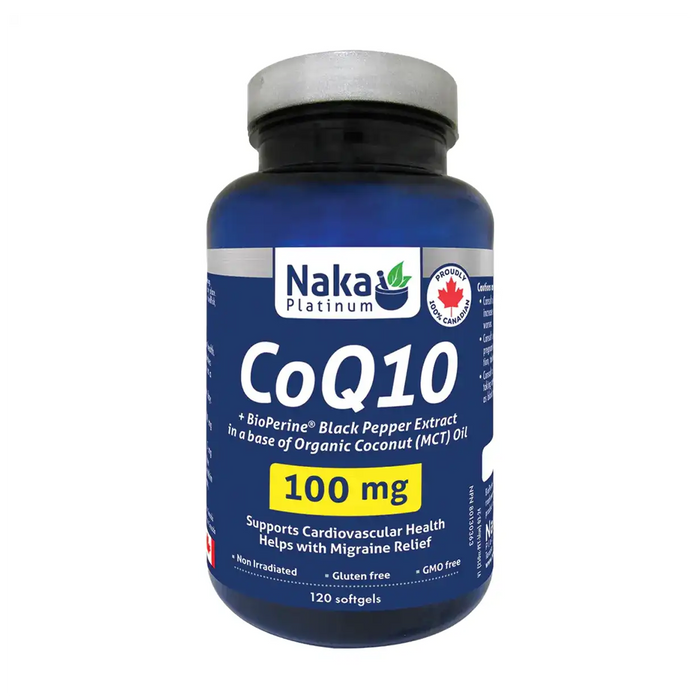 Naka Platinum | CoEnzyme Q10 100mg + BioPerine Black Pepper Extract Softgels