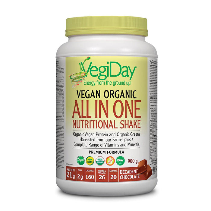 VegiDay | Vegan Organic Decadent Chocolate All-In-One Nutritional Shake Powder