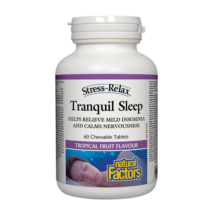Natural Factors | Tranquil Sleep Tropical Fruit Flavour Chewable Tablets