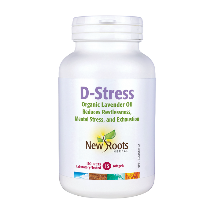 New Roots | D-Stress Organic Lavender Oil Softgels