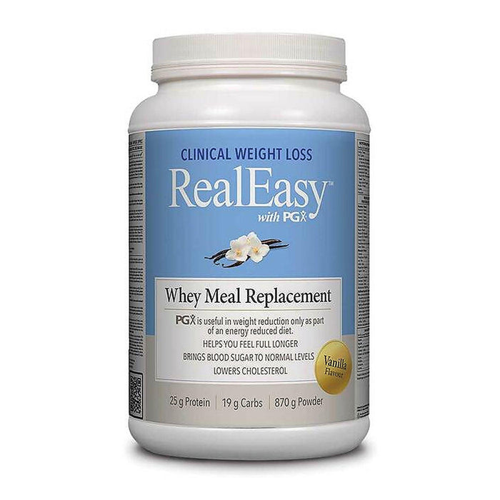 Natural Factors | Real Easy With PGX Whey Meal Replacement Vanilla Flavour Powder