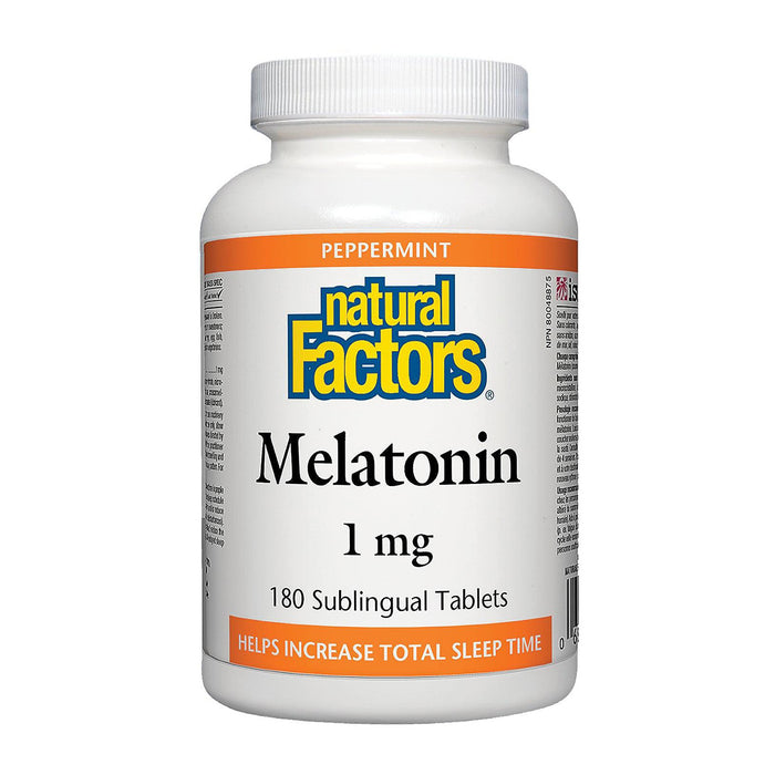 Natural Factors | Melatonin 1mg Peppermint Flavour Sublingual Tablets