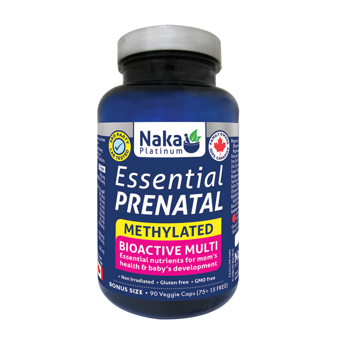 Naka Platinum | Essential Prenatal Methylated Bioactive Multi 90 Vegetarian Capsules
