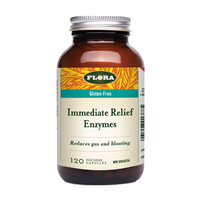 Flora | Immediate Relief Enzymes 120 Vegetarian Capsules