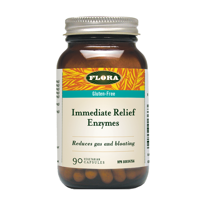 Flora | Immediate Relief Enzymes 90 Vegetarian Capsules