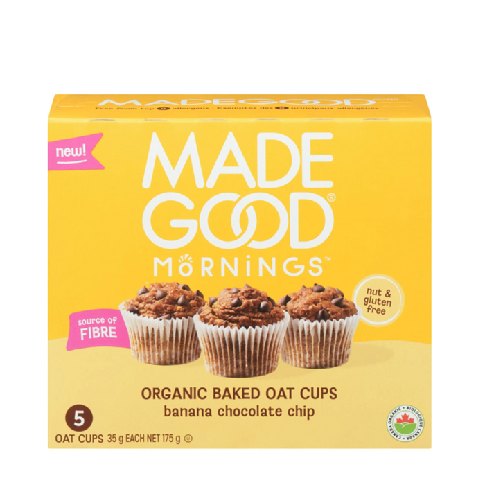 Made Good | Mornings Banana Chocolate Chip Baked Oat Cups 5x35g