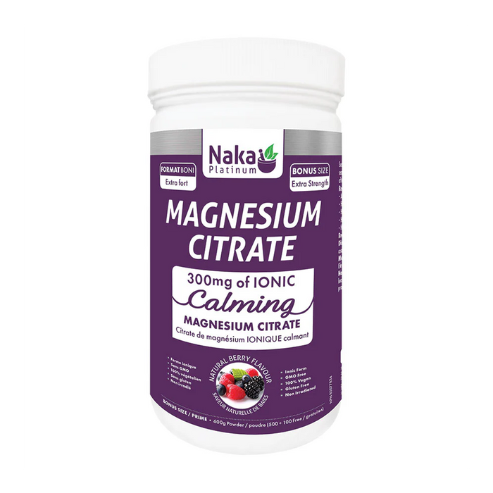 Naka Platinum | Magnesium Citrate 300mg Berry Flavour Powder