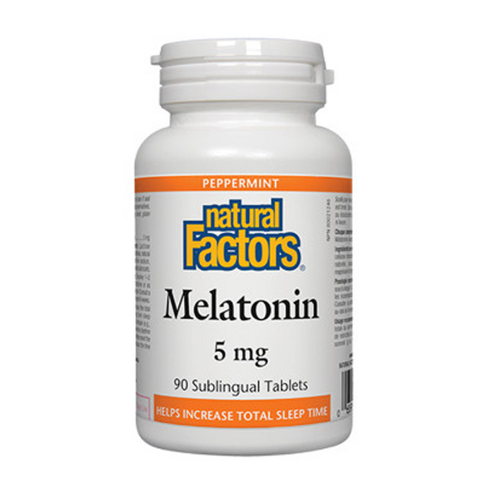Natural Factors | Melatonin 5mg Peppermint Flavour Sublingual Tablets