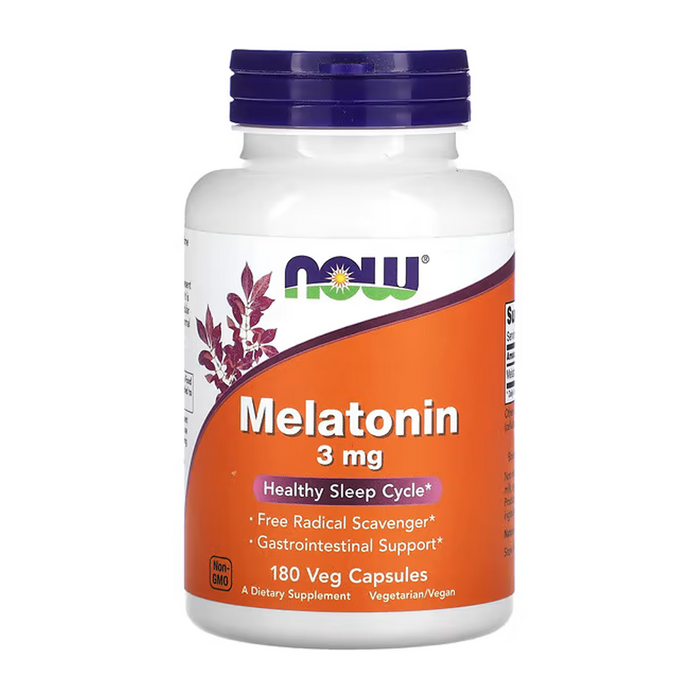 NOW | Melatonin 3mg Vegetarian Capsules