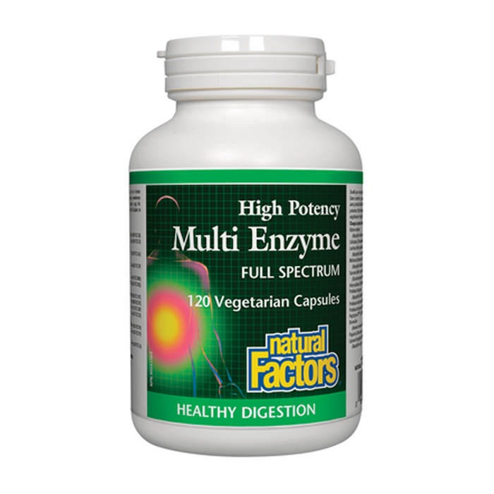 Natural Factors | Hi Potency Multi Enzyme Full Spectrum Vegetarian Capsules