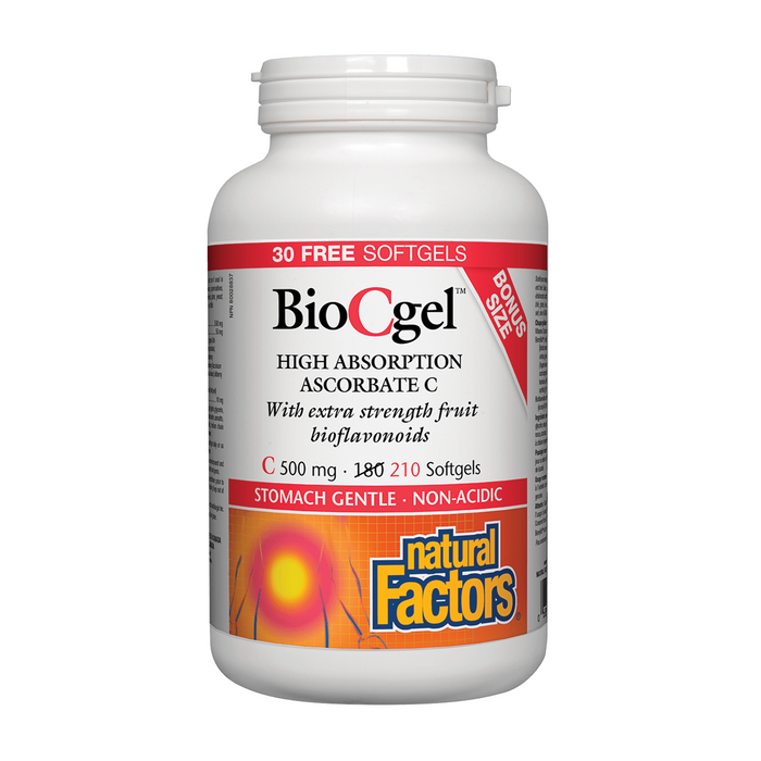 Natural Factors | BioCgel 500mg High Absorption Ascorbate C Softgels