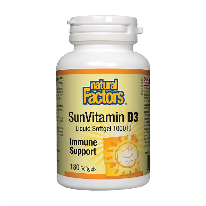 Natural Factors | SunVitamin D3 1000IU Softgels 180's
