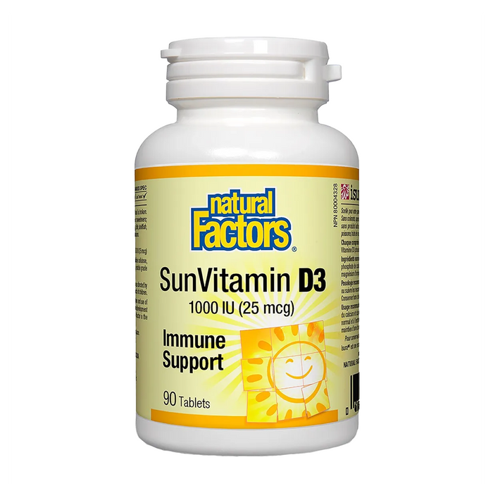 Natural Factors | SunVitamin D3 1000IU Tablets 90's