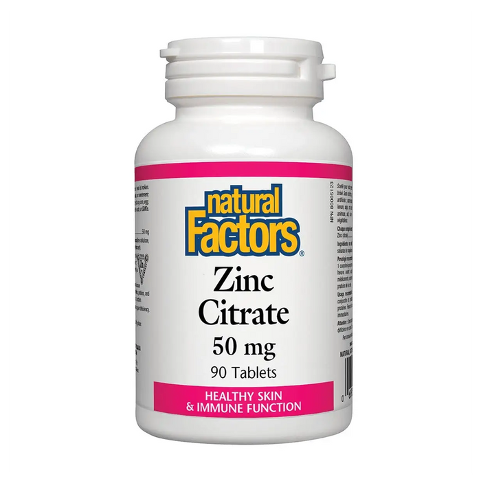 Natural Factors | Zinc Citrate 50mg Tablets