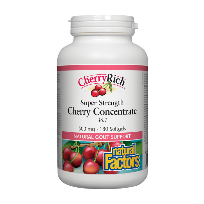 Natural Factors | CherryRich Super Strength Cherry Concentrate 36:1 500mg 180 Softgels