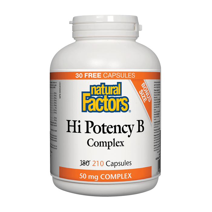 Natural Factors | Hi Potency 50mg B Complex 210 Capsules