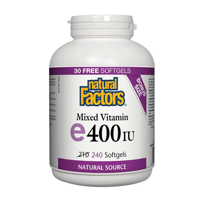 Natural Factors  |  Mixed Vitamin E 400IU Softgels 240's