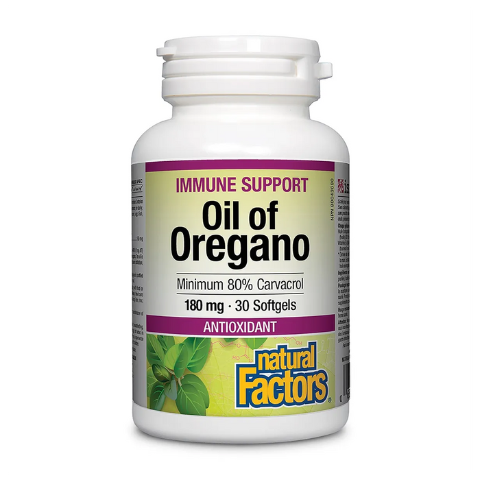 Natural Factors | Oil Of Oregano Minimum 80% Carvacrol 180mg Softgels
