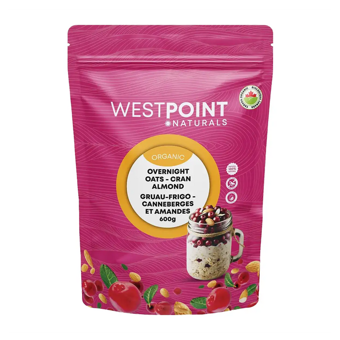 Westpoint Naturals | Organic Cran Almond Overnight Oats 600g