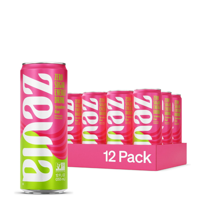 Zevia | Strawberry Kiwi Energy Drink 12-Pk Case