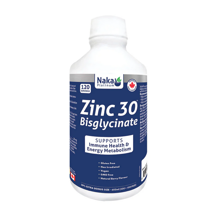 Naka Platinum | Zinc 30 Bisglycinate Berry Flavour Liquid